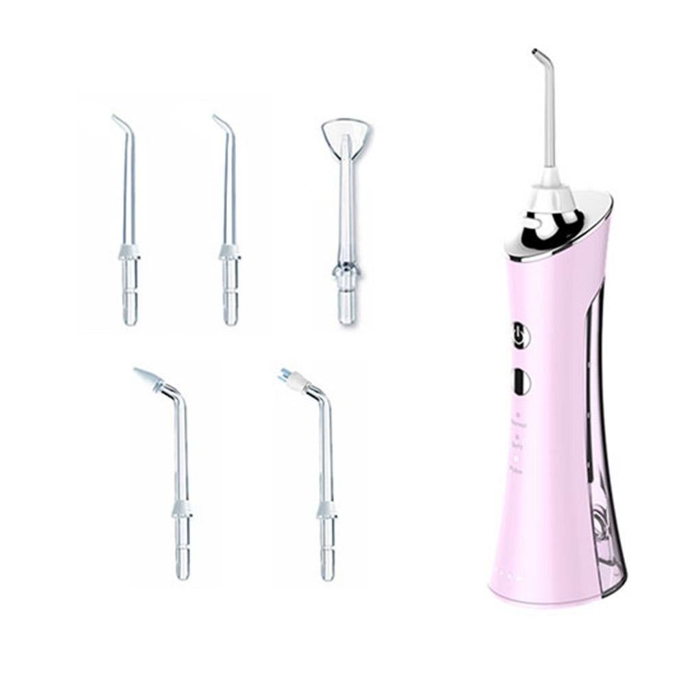 Water Dental Flosser Teeth Cleaner Rechargeable Water-resistant Cordless Water Dental Flosser for Home Travel -Blue