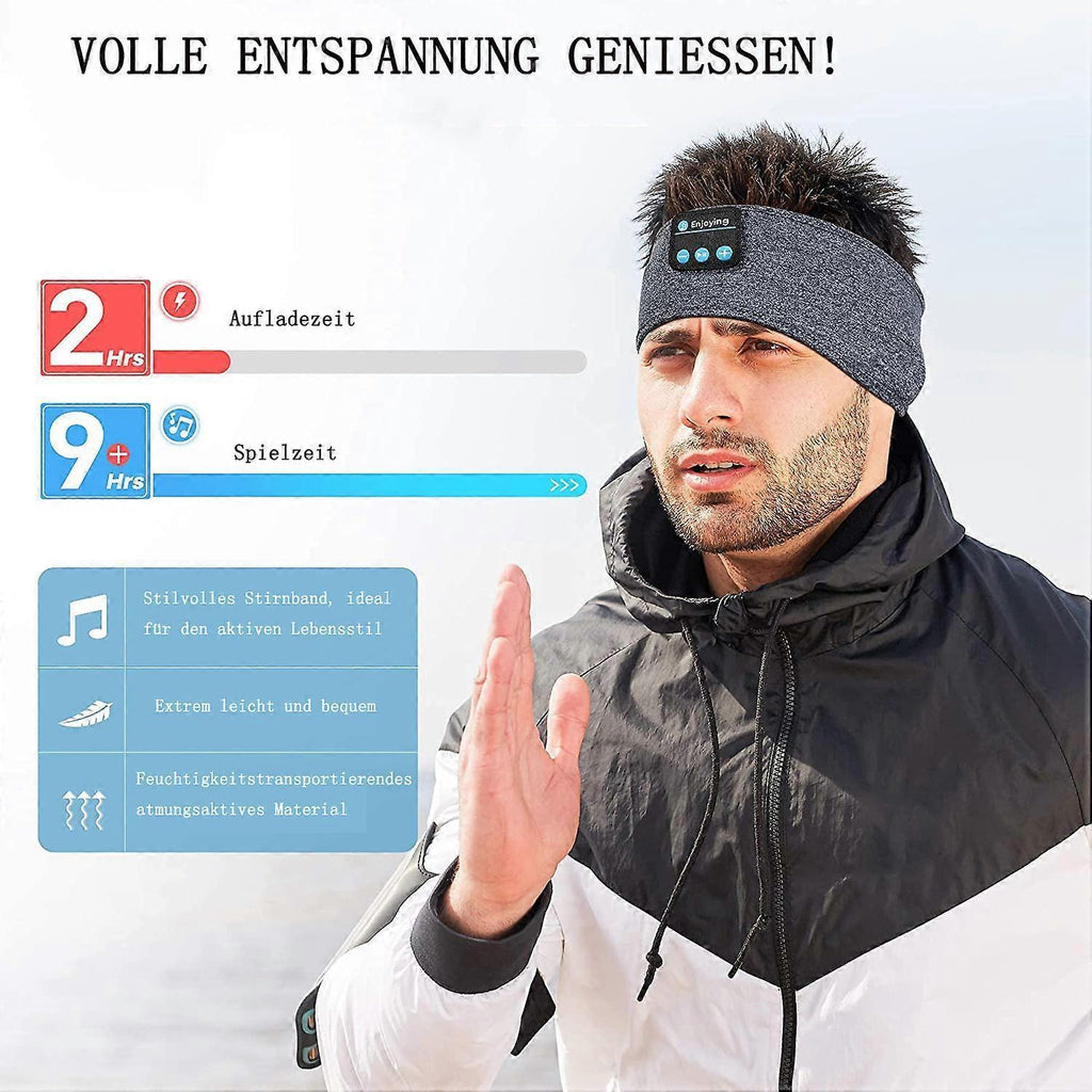Sleep Headphones Wireless Bluetooth Sports Headband Headphones with Ultra-thin HD Stereo Speakers