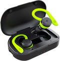Sport In-Ear TWS Headphone True Wireless Bluetooth 5.0 Sports Earbuds, IPX7 Waterproof Stereo Sound, Built-in Mic Earphones Green
