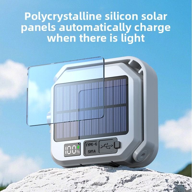 Solar Camping Light, 3-Level Color Temperature Adjustment, Waterproof Long-Lasting Outdoor Emergency Mood Light - White