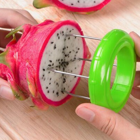 4-Pack - Multi-Function Kiwi Peeler: The Ultimate Home Fruit Peeler and Scooper, Kitchen Tool - Green