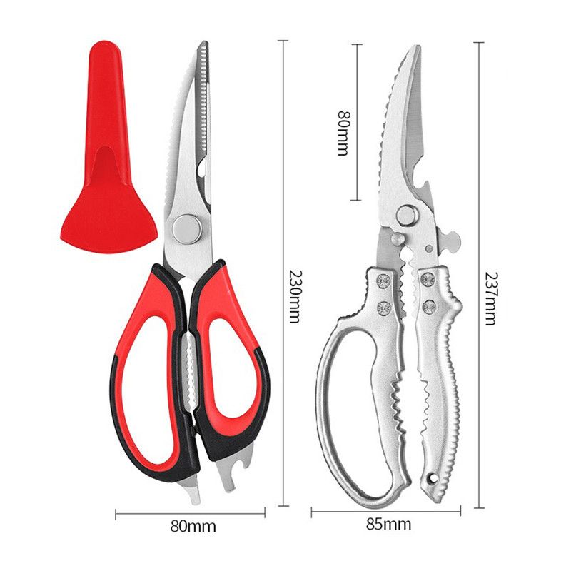 2-Pack Kitchen Scissors Set, Heavy-Duty Chicken Bone Shears & Detachable Kitchen Shears, 3Cr13 Stainless Steel & Magnetic Sheath—Blue