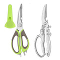 2-Pack Kitchen Scissors Set, Heavy-Duty Chicken Bone Shears & Detachable Kitchen Shears, 3Cr13 Stainless Steel & Magnetic Sheath—Green
