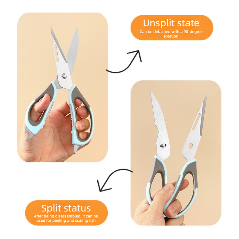 2-Pack Kitchen Scissors Set, Heavy-Duty Chicken Bone Shears & Detachable Kitchen Shears, 3Cr13 Stainless Steel & Magnetic Sheath—Green