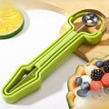 3-in-1 Stainless Steel Fruit Carving Scoop, Multi-Function Melon Seed Remover Kitchen Tool