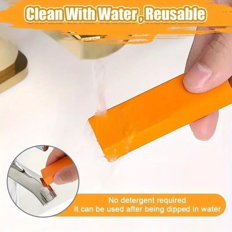 3-Pack - Stainless Steel Rust Cleaning Eraser, Multi-Purpose Stain Remover Block for Kitchen Limescale & Rust - Blue