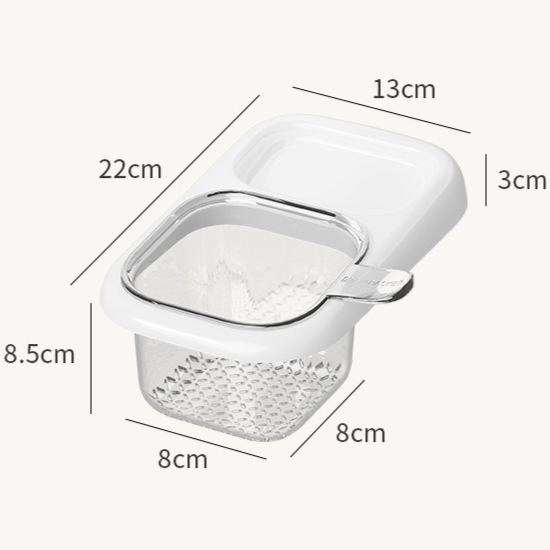 Sink Filter Drain Basket, Kitchen Wet/Dry Separation Food Residue Collector, Multi-function Storage Rack - Beige