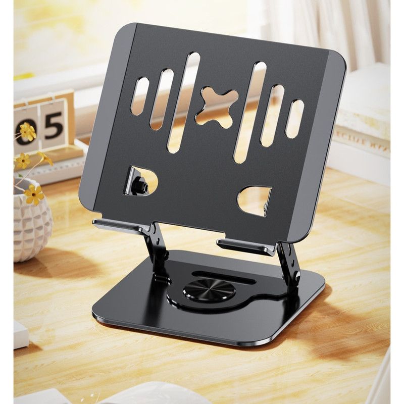 Dual Bar Carbon Steel Laptop Stand, Hollow Cooling, Height-Adjustable, Foldable Riser, Fits Laptops Up to 18 IN—Silver