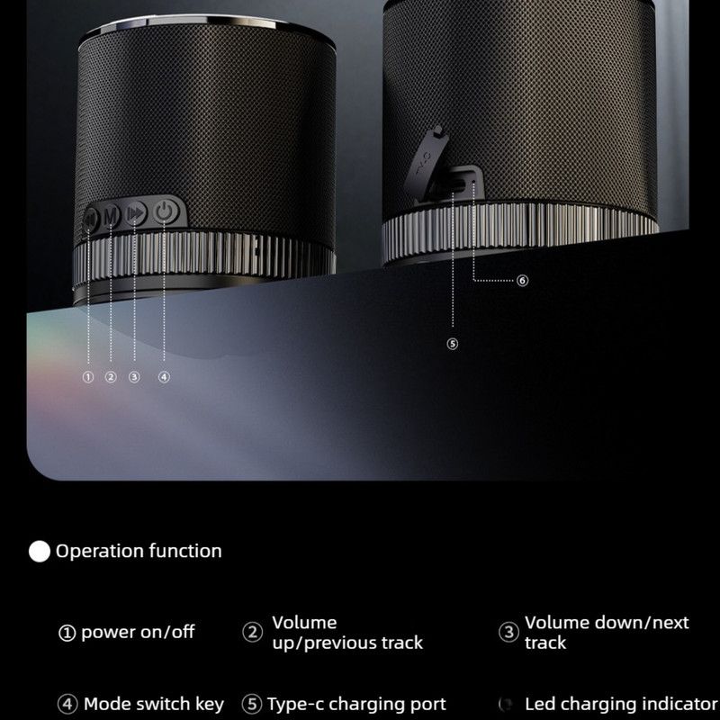 Suction Cup Bluetooth Speaker, Portable Outdoor TWS Wireless Speaker, 360° Surround Sound