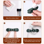 Cord Winder, Home Appliance Plug Holder, No Trace Cable Organizer for Kitchen Desk, 3-Pack—Gray