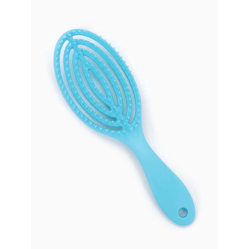 1PC Elliptical Hollow Detangling Brush – Anti-Pull, Hair-Friendly, Wide-Tooth Comb – Fluffing Tool for Long Hair & Curly Hair – Portable Comb with Hanging Hole