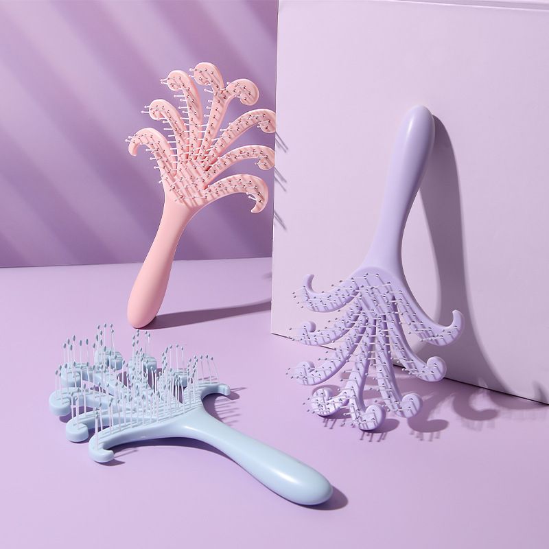 1PC Octopus Scalp Massage Brush – Multi-Functional Detangling Brush – Wet & Dry Use, Tangle-Free – Home Hair Care Brush for Women with Long or Curly Hair,pink.