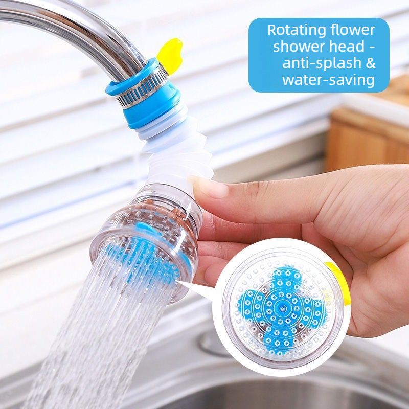360 Rotating Tap Water Filter Nozzle, Multilayer Water Purifier Tap Adapter, Water Saving Shower Head Filter for Kitchen Sink-Green