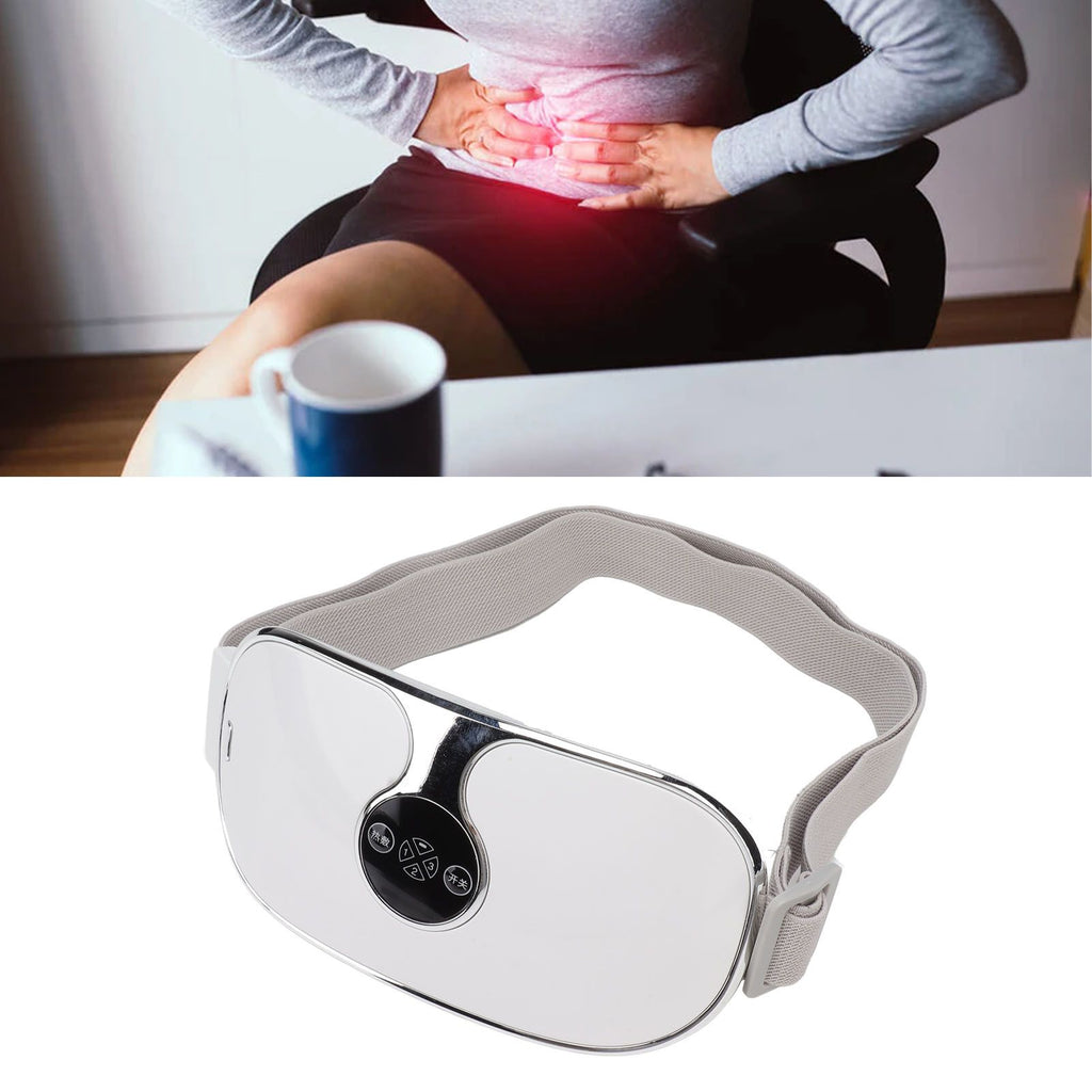 Menstrual Heating Pad Intelligent Charge 3 Temp Modes Vibration Massage Cordless Heating Pad for Women Belly Period White