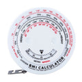 Round BMI Measuring Tape Automatic Retractable Waistline Tape Calculator Portable Health Tape Measures Tools White