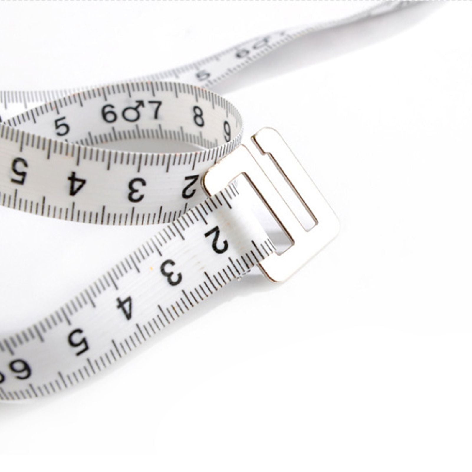 Round BMI Measuring Tape Automatic Retractable Waistline Tape Calculator Portable Health Tape Measures Tools White