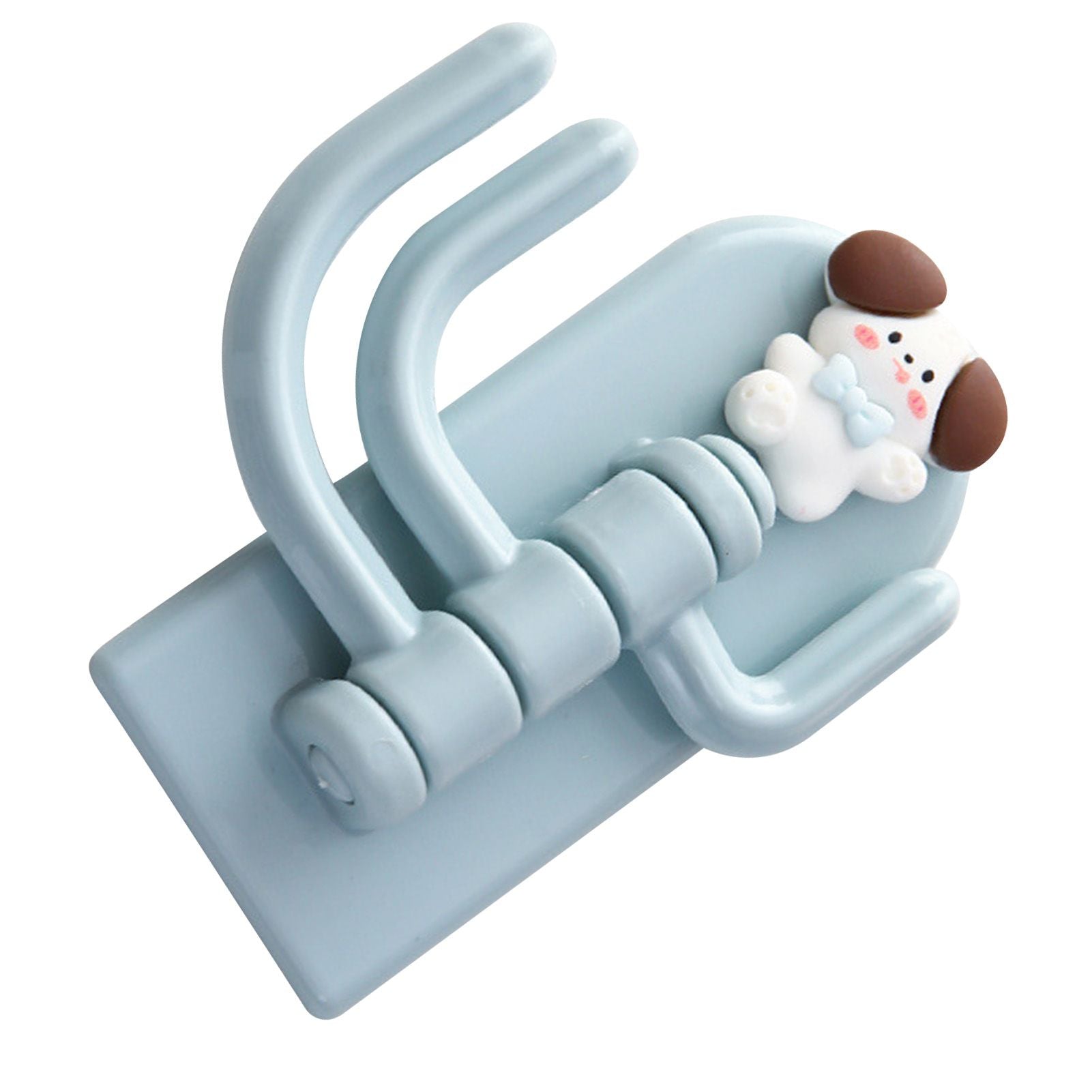Self Adhesive Hanger Punch Free Rotating 3 Hooks Cute Animal Wall Door Holder for Keys Dog
