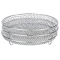 3 Pcs/Set Air Fryer Rack Three Stackable Dehydrator Racks 304 Stainless Steel Air Fryer Stand Air Fryer Accessories
