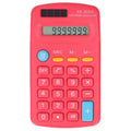 Mini Calculators Handheld 8 Digit with LCD Display Sensitive Button Solar Battery Dual Power for Office School BusinessRed
