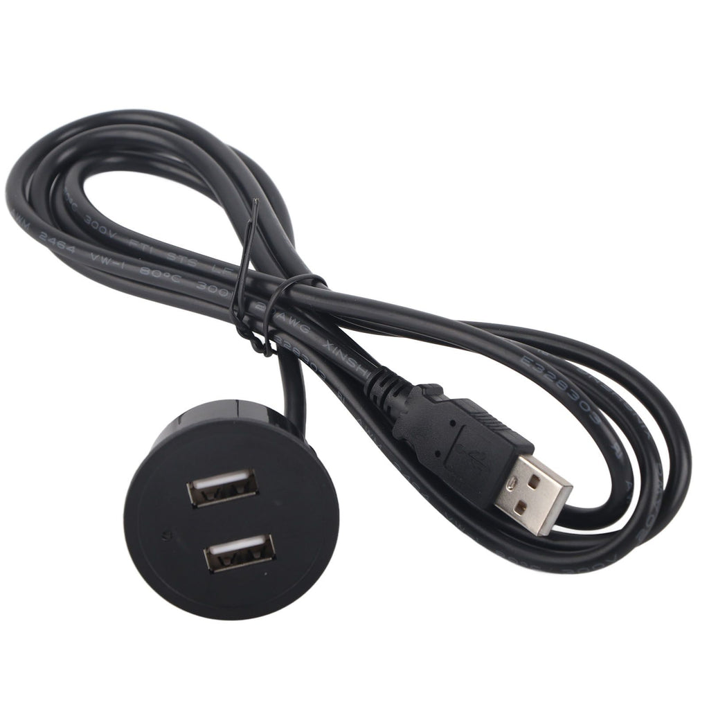 2 USB Charging Socket with 1.5m Cable Embedded Installation 5V 1A Multipurpose for Mobile Phone Cameras TabletUSB Output