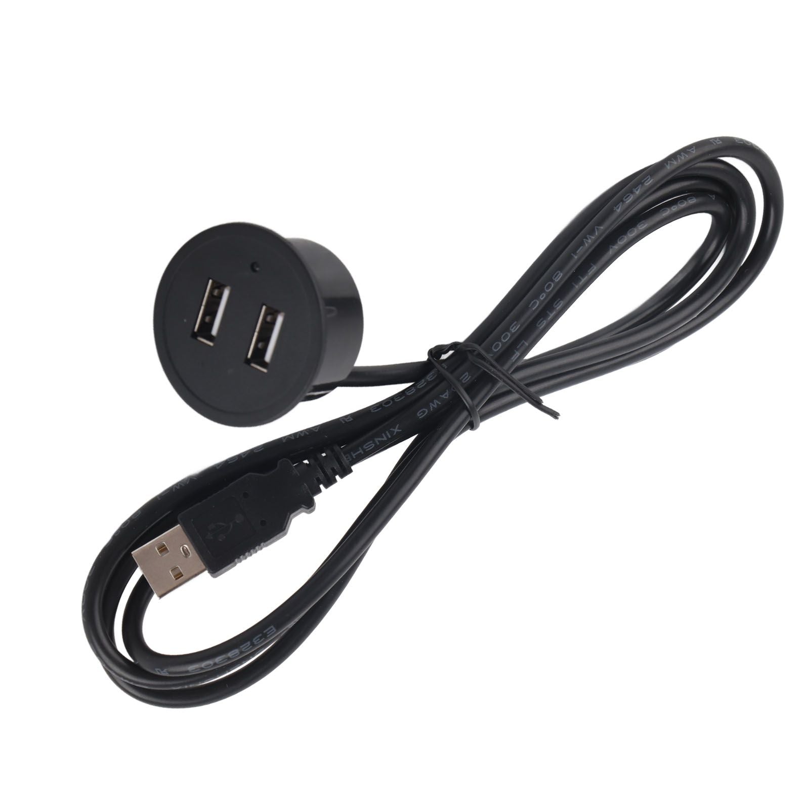 2 USB Charging Socket with 1.5m Cable Embedded Installation 5V 1A Multipurpose for Mobile Phone Cameras TabletUSB Output