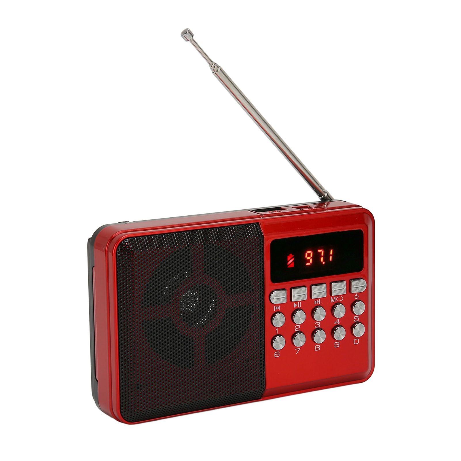 Portable AM FM Radio Memory Card Mp3 Playback Battery Operated Ergonomic External Antenna Pocket Radio