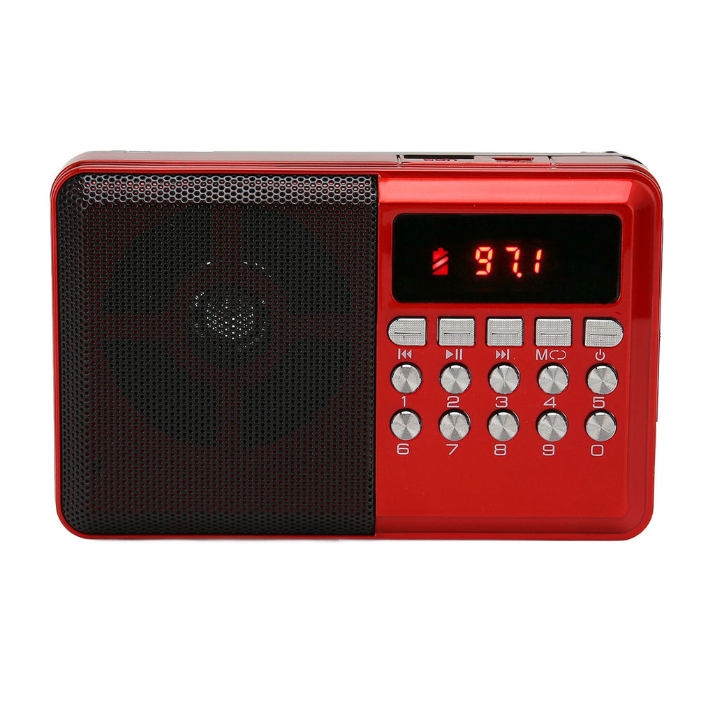 Portable AM FM Radio Memory Card Mp3 Playback Battery Operated Ergonomic External Antenna Pocket Radio