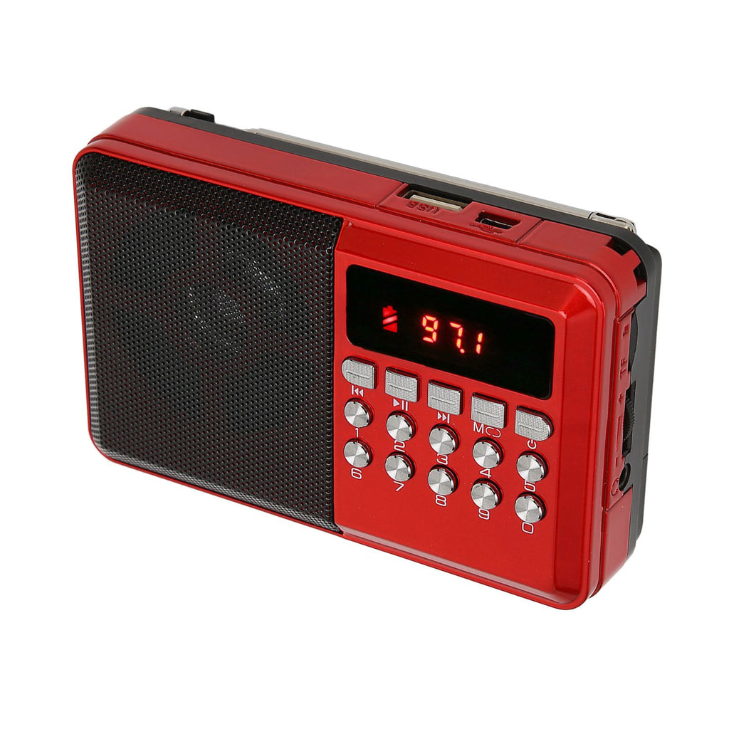 Portable AM FM Radio Memory Card Mp3 Playback Battery Operated Ergonomic External Antenna Pocket Radio