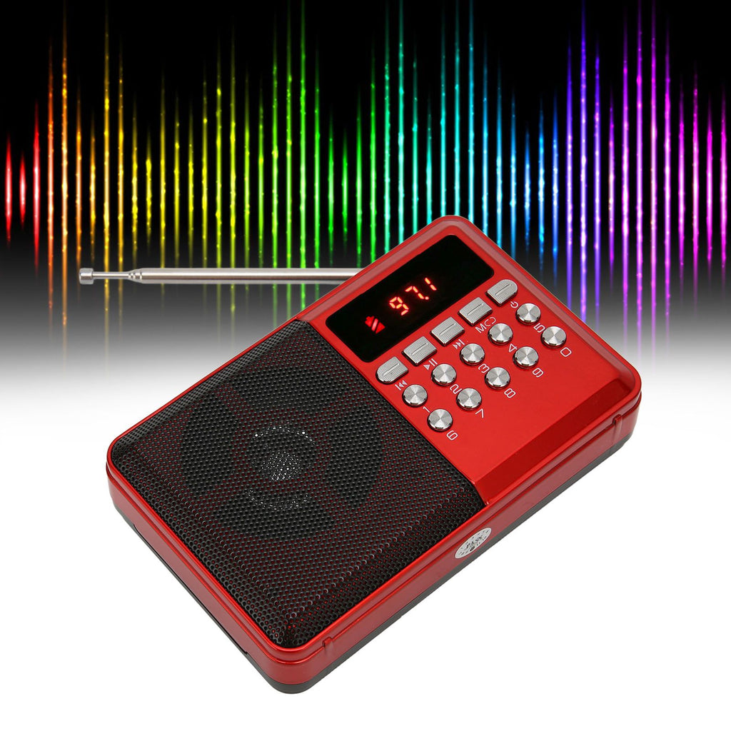 Portable AM FM Radio Memory Card Mp3 Playback Battery Operated Ergonomic External Antenna Pocket Radio