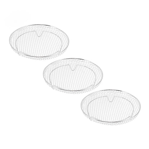 3Pcs Air Fryer Dehydrator Racks Stackable Food Grade Stainless Steel Fruit Meat Dehydration Air Fryer Rack for Air Fryer