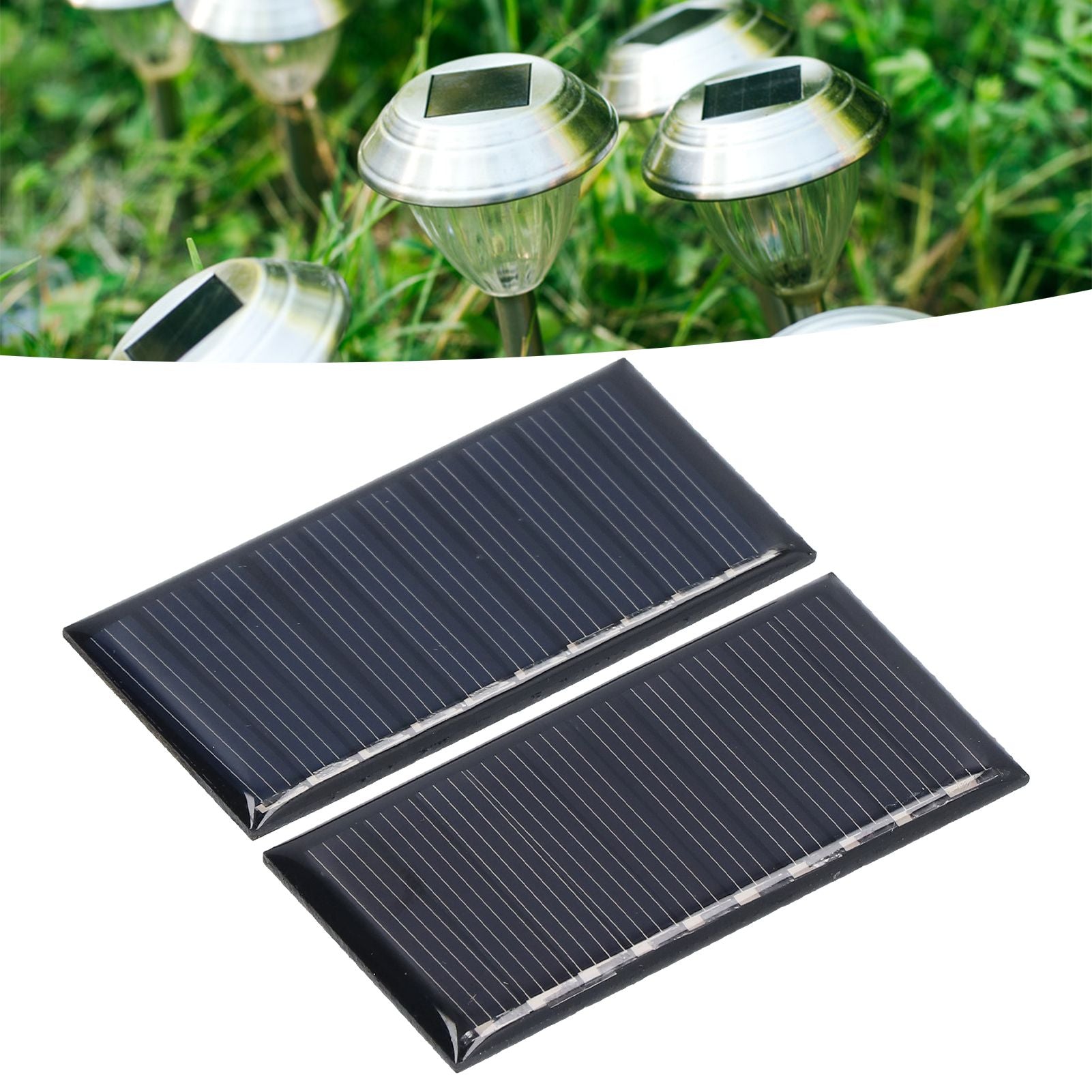 2Pcs Mini Solar Panels 0.25W 5V Portable Mini Polycrystalline Silicon Weatherproof Durable Widely Used Mini Solar Cell