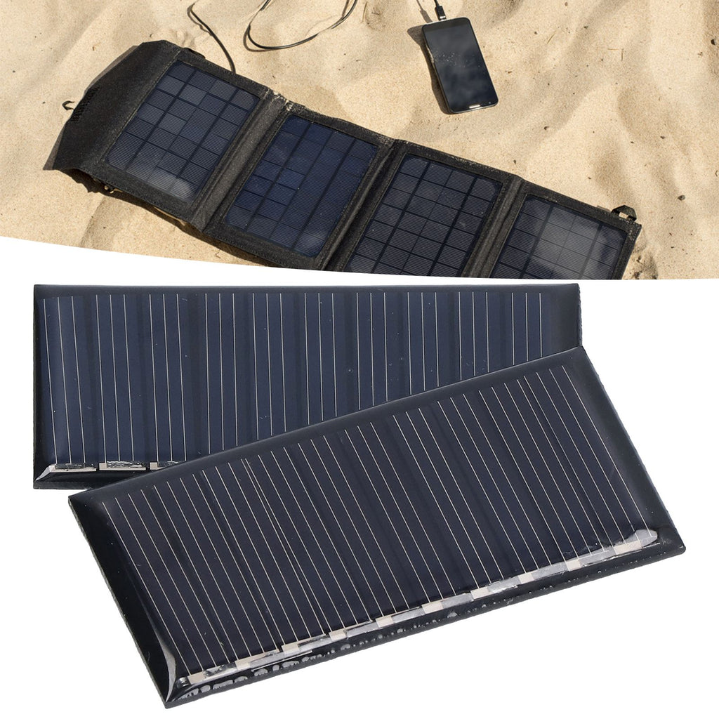 2Pcs Mini Solar Panels 0.25W 5V Portable Mini Polycrystalline Silicon Weatherproof Durable Widely Used Mini Solar Cell