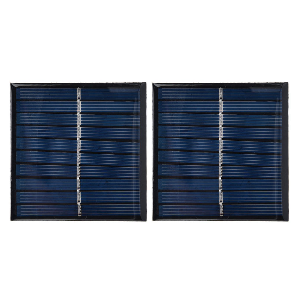 2Pcs Mini Solar Panel Portable Encapsulated Cell Epoxy Flexible DIY Use 0.7W 5V 0‑140mA