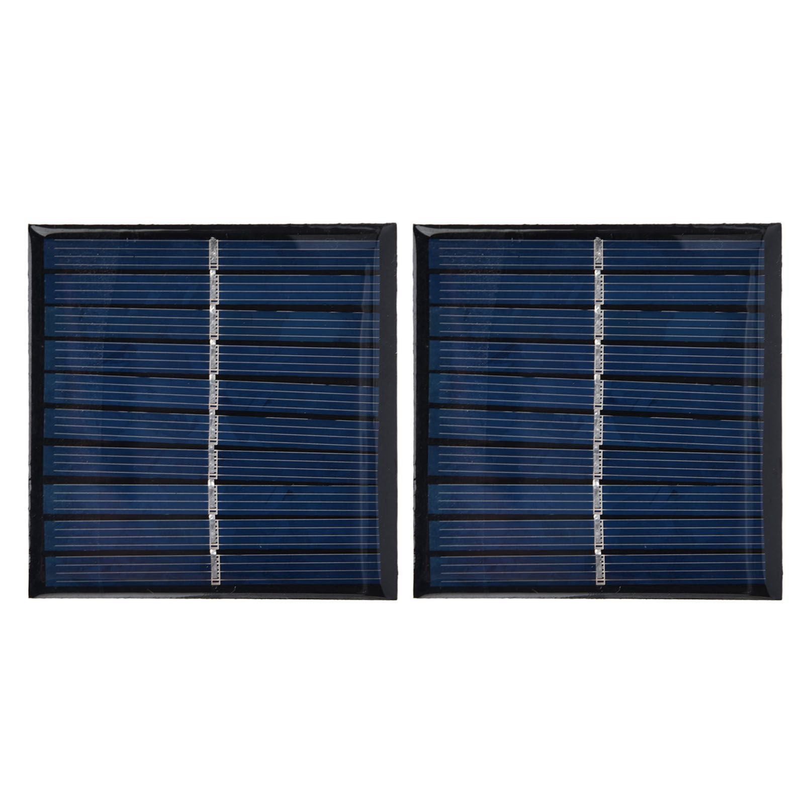 2Pcs Mini Solar Panel Portable Encapsulated Cell Epoxy Flexible DIY Use 0.7W 5V 0‑140mA