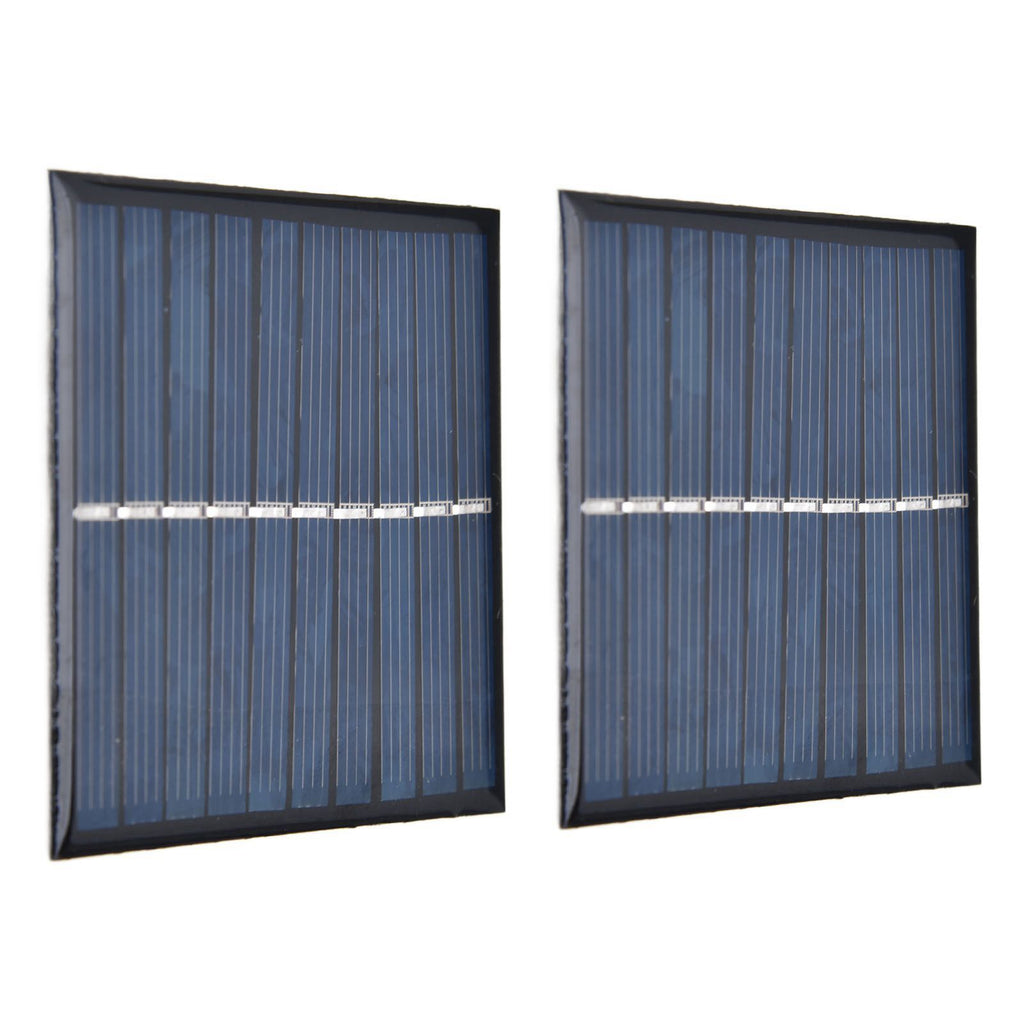 2Pcs Mini Solar Panel Portable Encapsulated Cell Epoxy Flexible DIY Use 0.7W 5V 0‑140mA