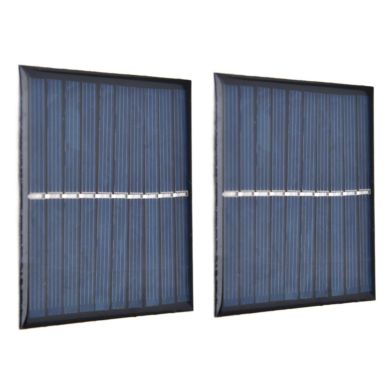2Pcs Mini Solar Panel Portable Encapsulated Cell Epoxy Flexible DIY Use 0.7W 5V 0‑140mA