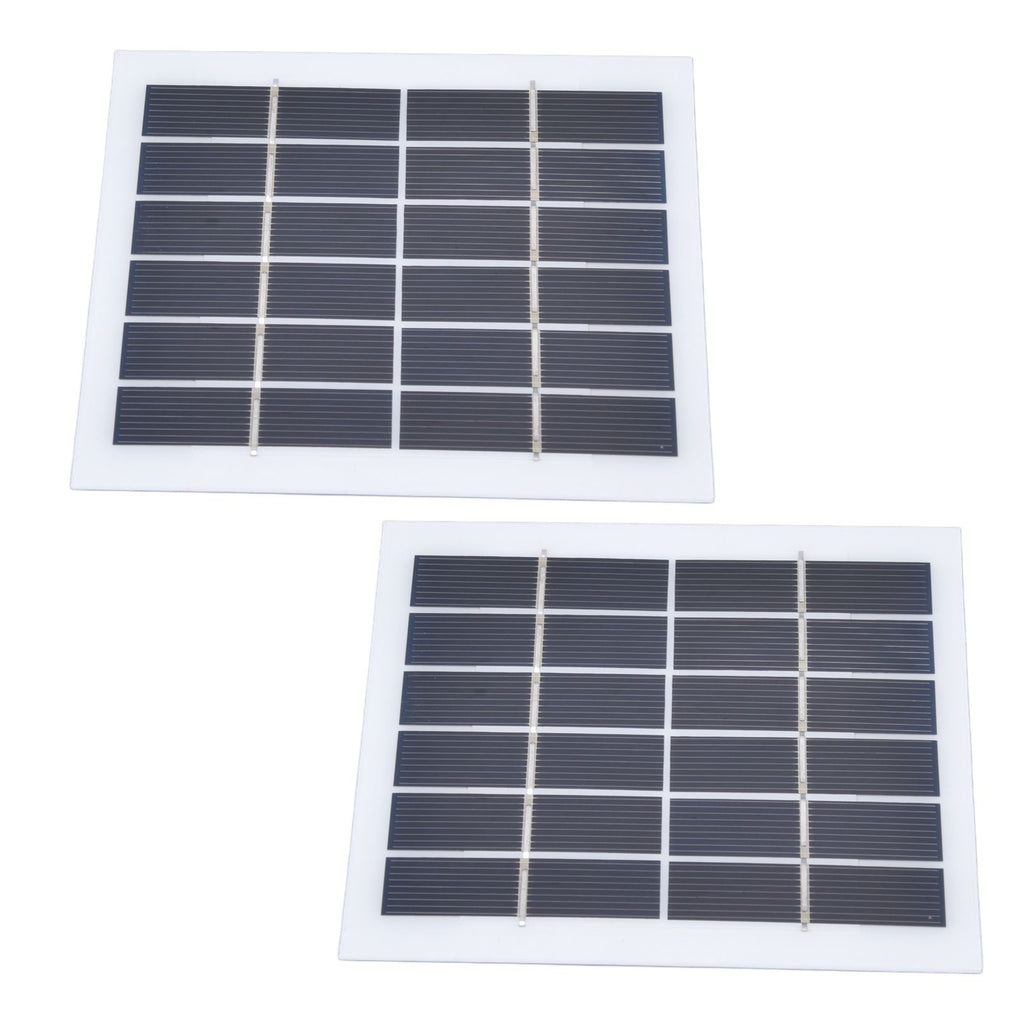 2 Pcs Portable Solar Panel 2W 6V Mini Solar Cells High Conversion Efficiency for Household Lighting System