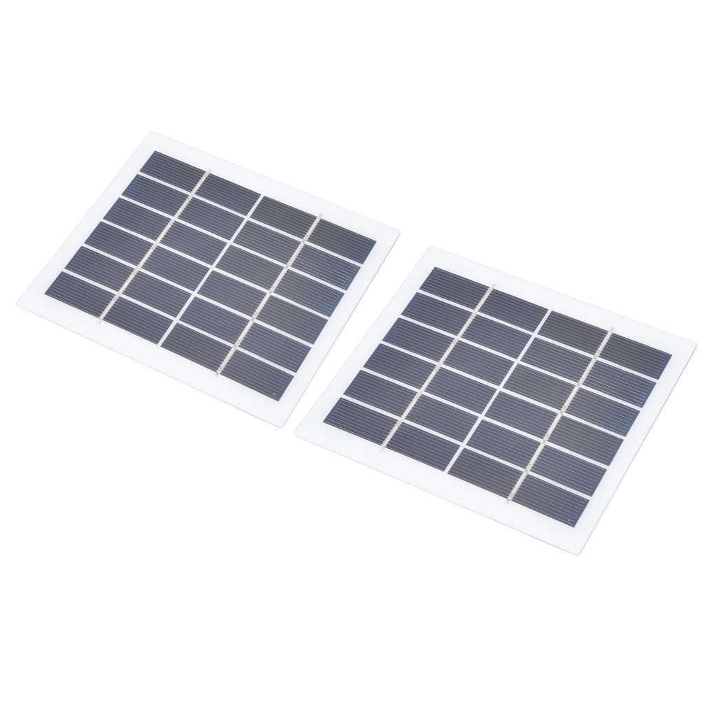 2 Pcs Portable Solar Panel 2W 6V Mini Solar Cells High Conversion Efficiency for Household Lighting System