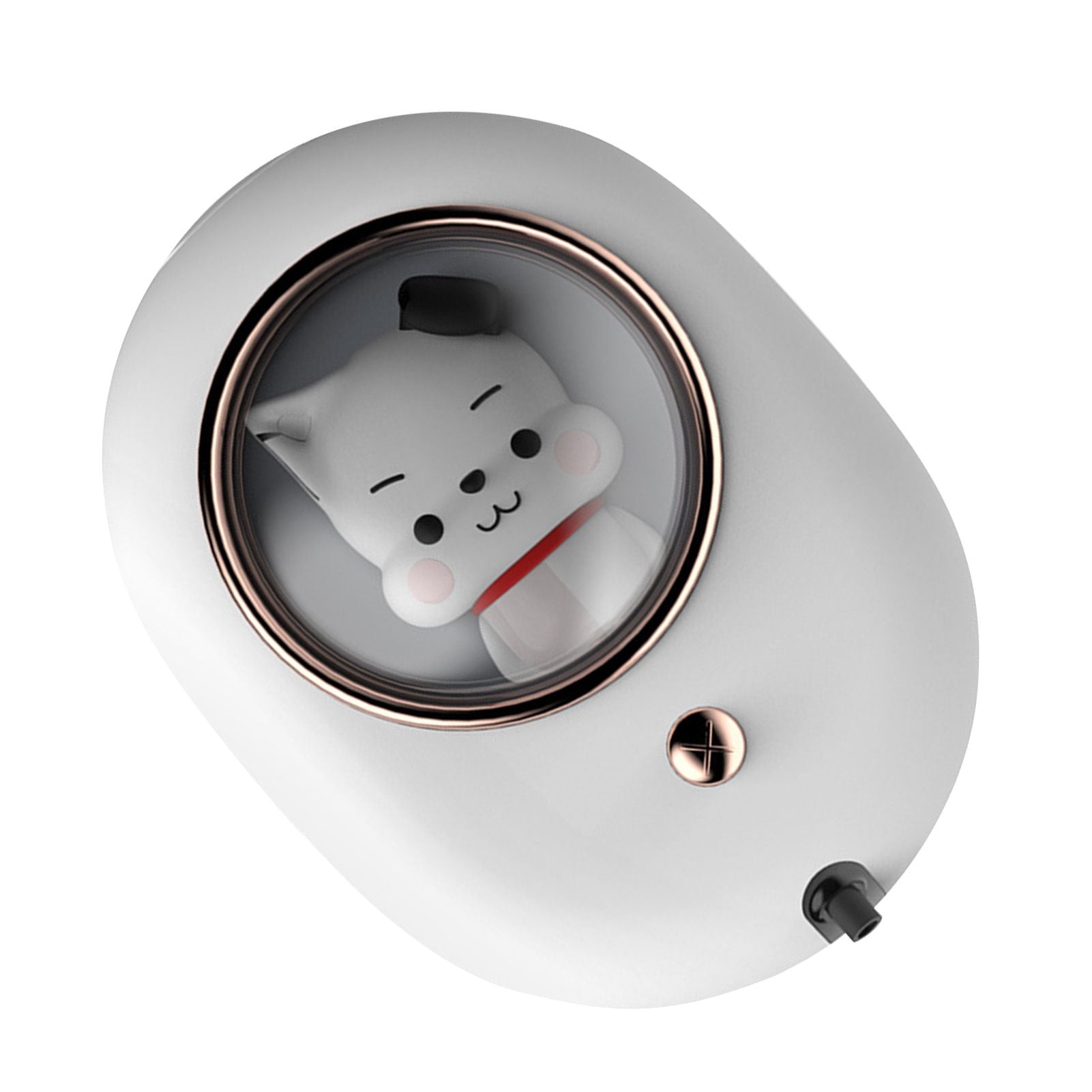 Wall Mounted Soap Dispenser Space Capsule Design Rechargeable Space Saving Wall Automatic Foaming Soap Dispenser White