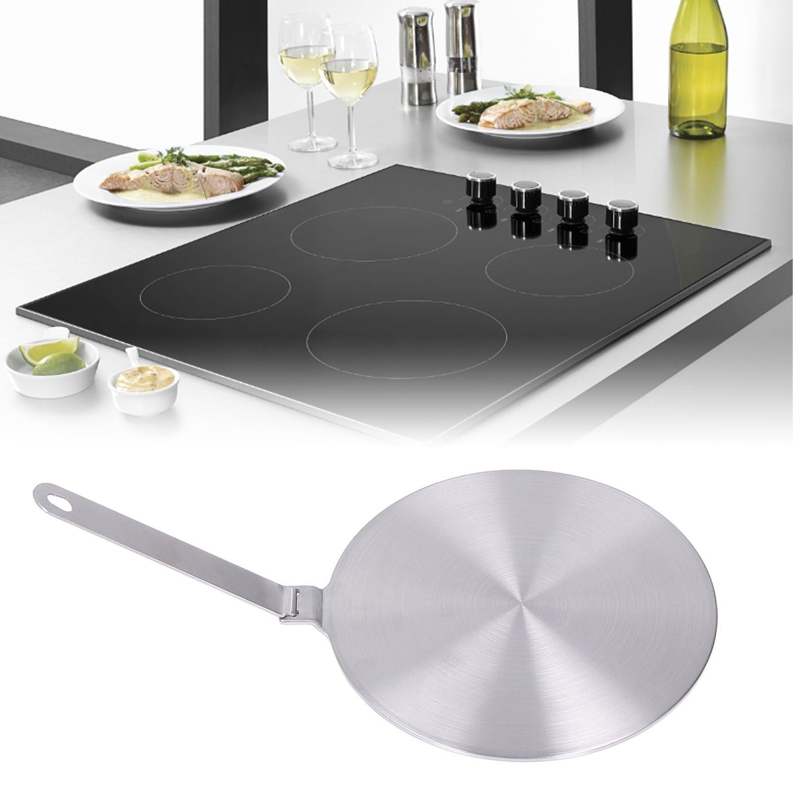 Kitchen Heat Diffuser Stainless Steel With Handle Heat Induction Cooker Plate for Kitchen Type 20