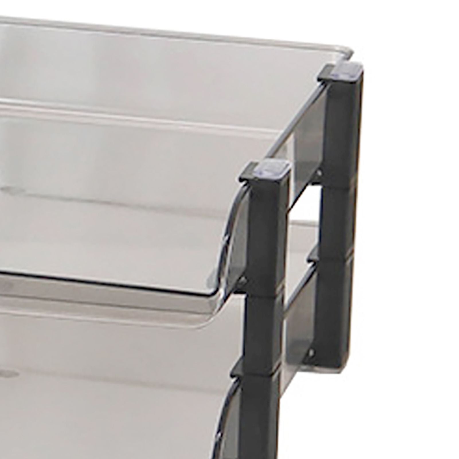 Desk File Letter Tray Layered Classified Documents Rack Acrylic Office Storage Rack Dark Black 2 Layers 280x372x144mm
