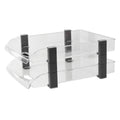 Desk File Letter Tray Layered Classified Documents Rack Acrylic Office Storage Rack Transparent 2 Layers 280x372x144mm