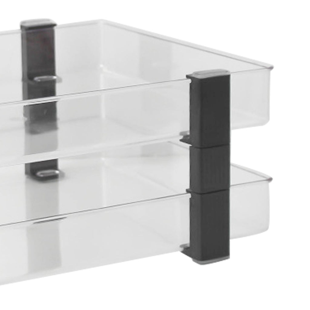 Desk File Letter Tray Layered Classified Documents Rack Acrylic Office Storage Rack Transparent 2 Layers 280x372x144mm