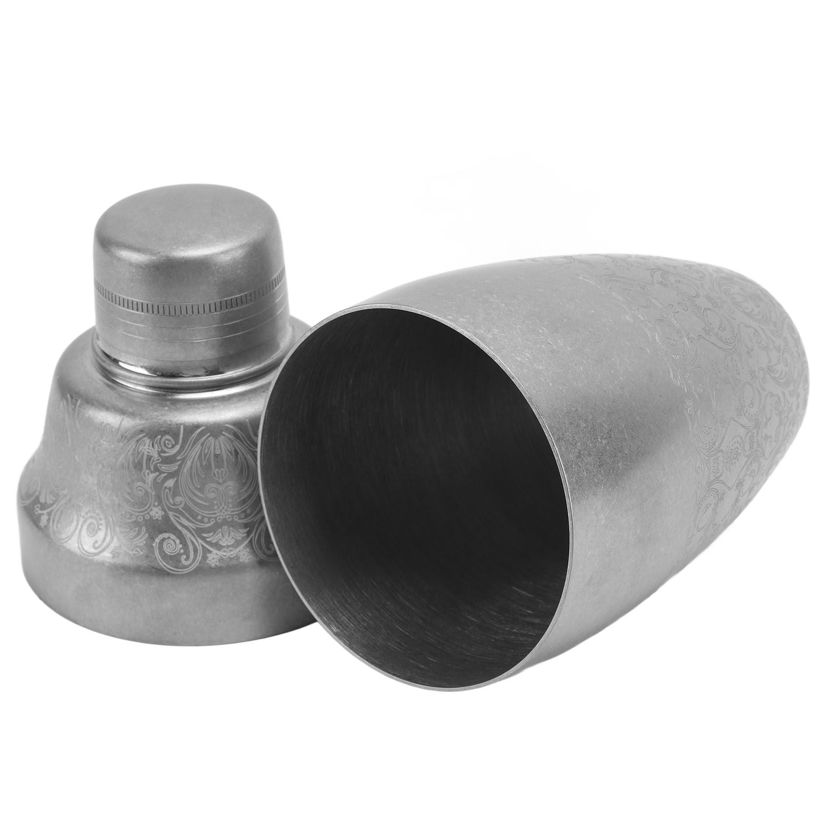 Cocktail Shaker 304 Stainless Steel Boston Shaker Mixer with Built in Strainer for Bar Home Bartending