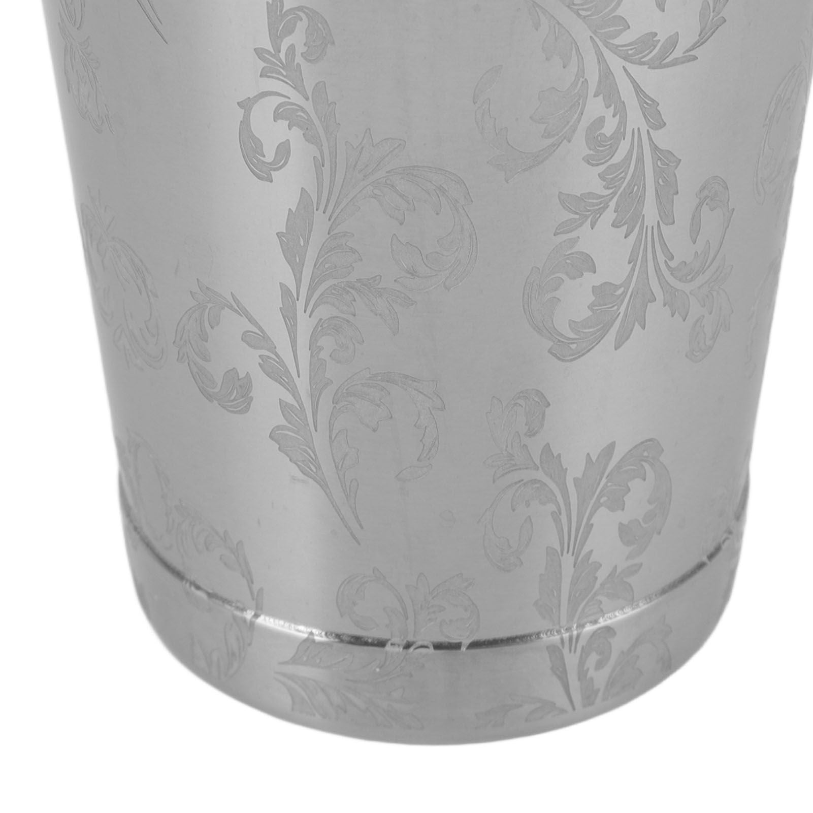 Stainless Steel Cocktail Shaker Engraved Martini Shaker Silver Japanese American Boston Bar Mixer Bottomed
