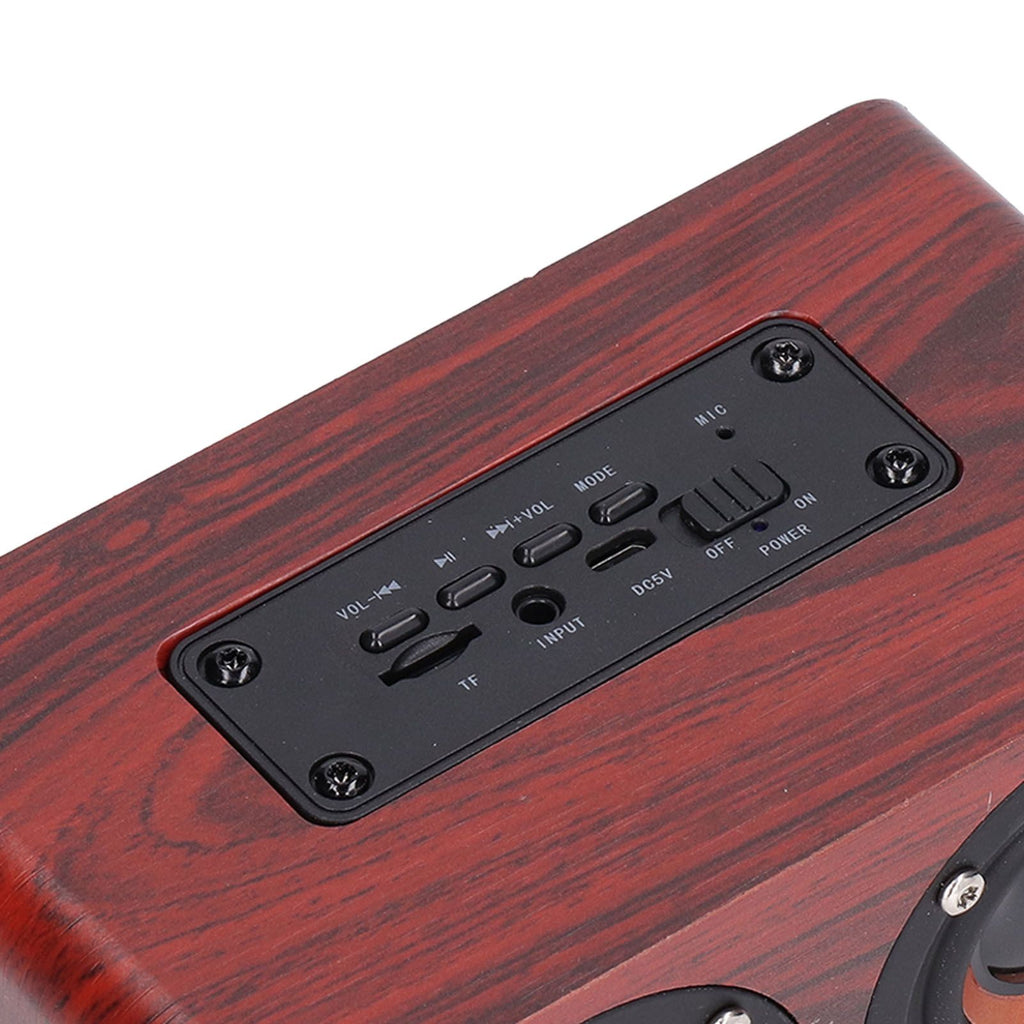 Speaker Portable Red Dual Speakers Voice Call Usb Charging Wooden Speaker Subwoofer
