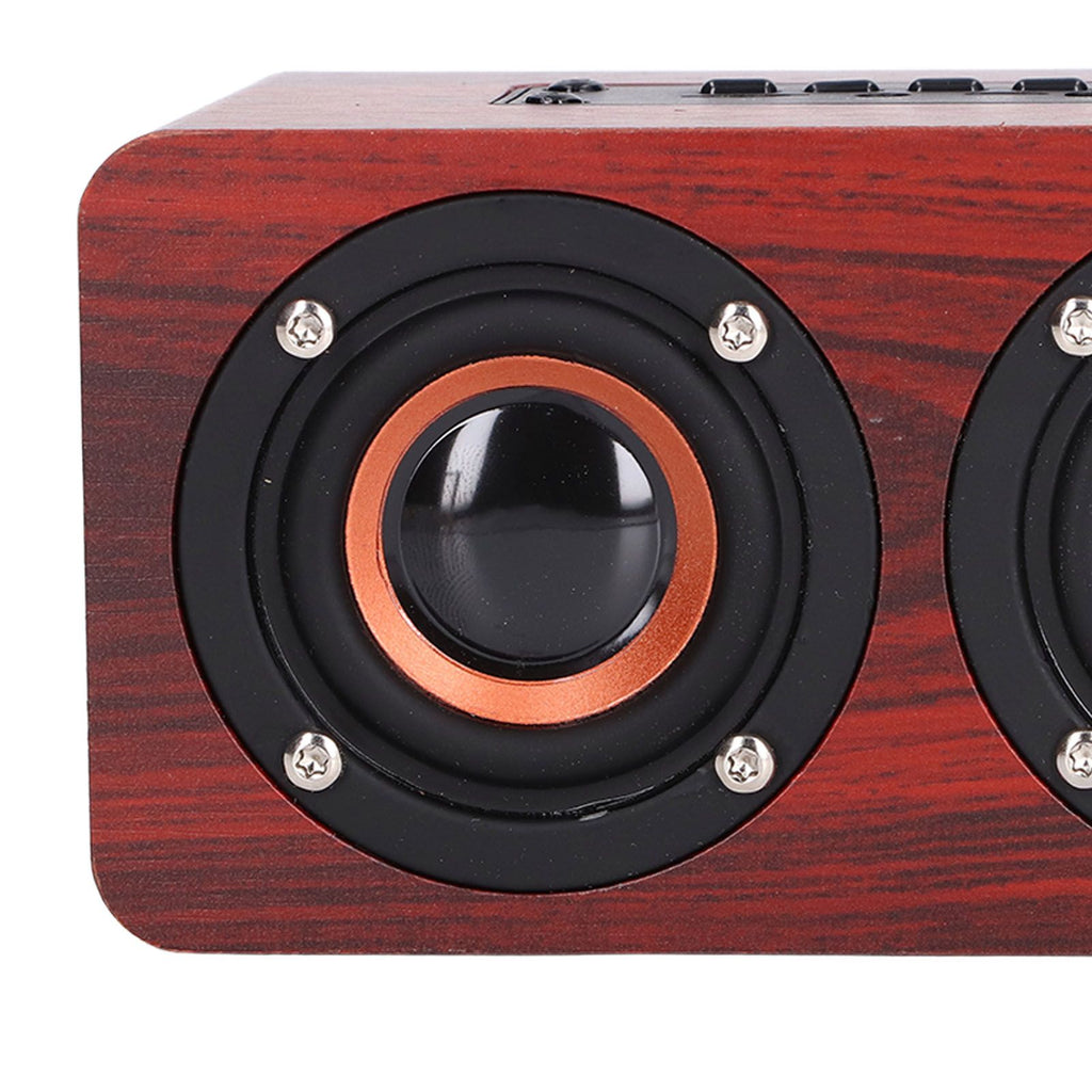 Speaker Portable Red Dual Speakers Voice Call Usb Charging Wooden Speaker Subwoofer