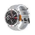 M-Rex4 Men Rugged GPS Smart Watch, 5ATM Waterproof Bluetooth Call Fitness Tracker Heart Rate Sleep Monitor，white