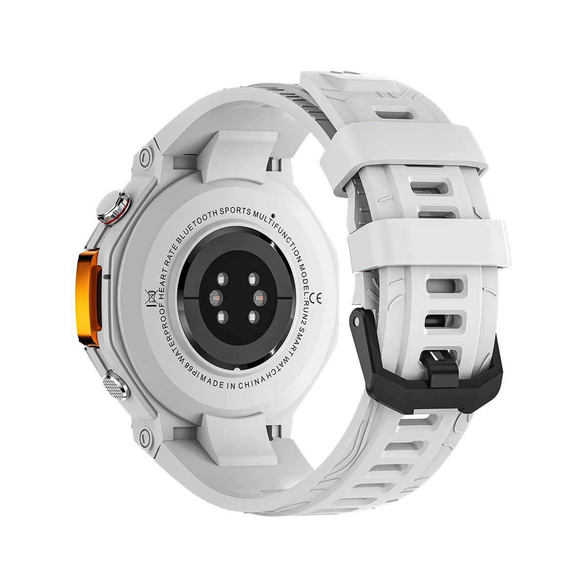 M-Rex4 Men Rugged GPS Smart Watch, 5ATM Waterproof Bluetooth Call Fitness Tracker Heart Rate Sleep Monitor，white