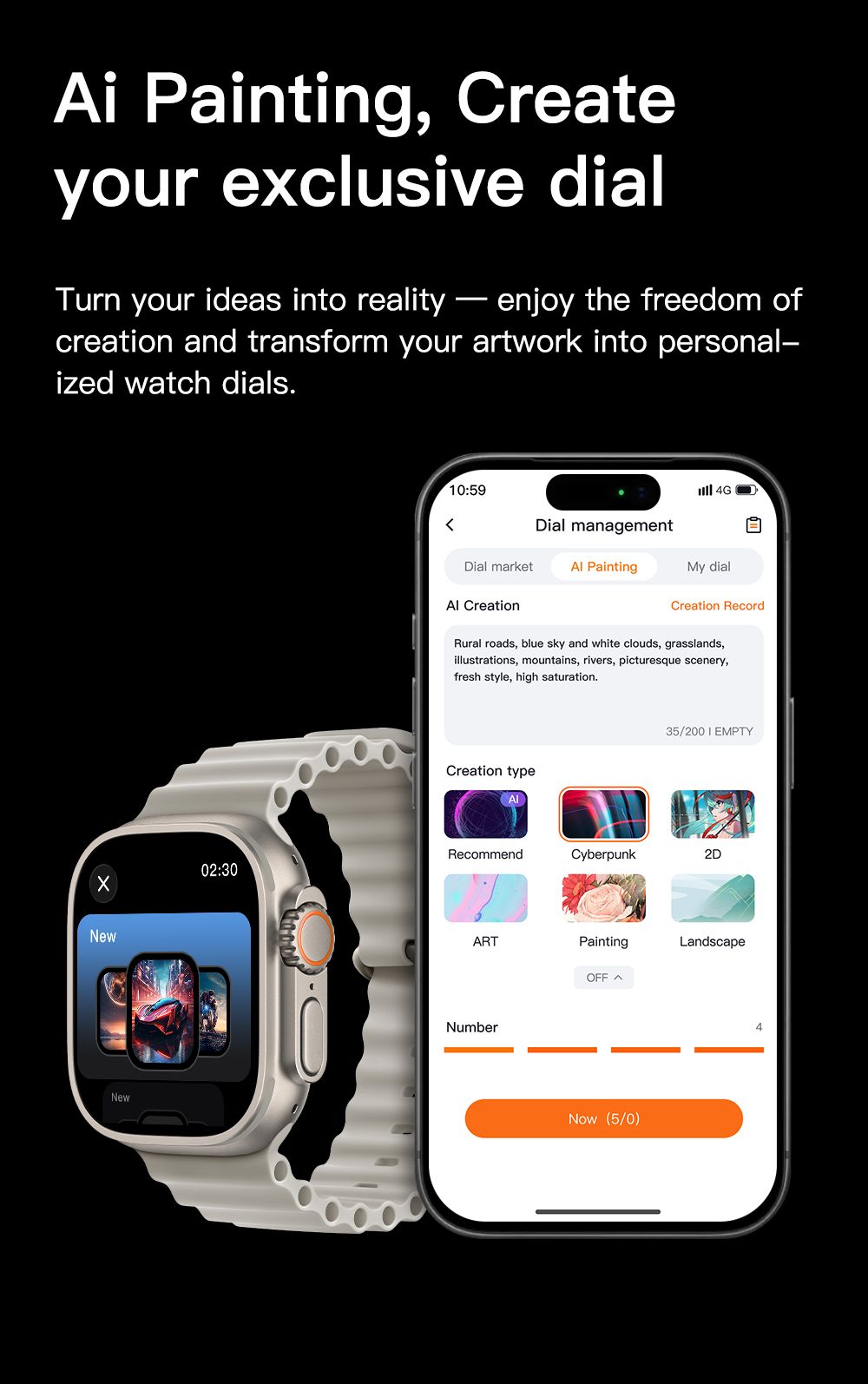 DT Ultra5pro Smart Watch, Full Touch Fitness Watch for Men Women，green